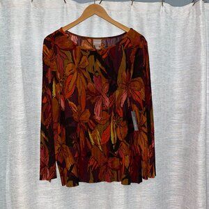 Chico's Pacific Floral Top Size 2 New w/Tag